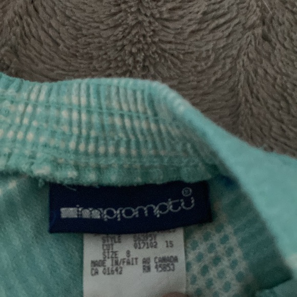 Vintage 1960s / 1970s wool skirt teal blue and cream size medium - Picture 4 of 6